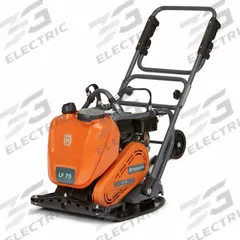 HUSQVARNA Plate Compactor: 19 69/100 in Plate Wd, Forward Direction (MPN LF 75 LAT). Key specifications — Water Tank Included: Yes; Brand: HUSQVARNA.
