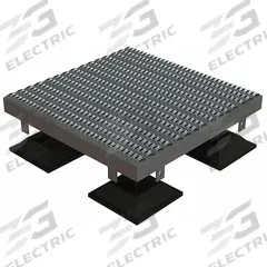 TRI-ARC Platform Unit: 2.5 in Overall Ht, 36 in Overall Wd, 500 lb Load Capacity, Aluminum (MPN URTOS3636). Key specifications — Brand: TRI-ARC; Color: Silver; Includes: Caddy Feet; Legs; Material: Aluminum.