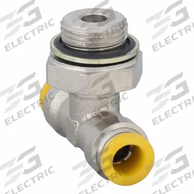 PARKER Push-Fit Tee Fitting: 4 mm OD x 4 mm OD x 1/4 in Pipe Size, Brass, 16 mm Overall Lg - Nickel-Plated Brass Tube Fittings