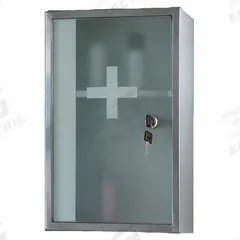 KETCHAM Medicine Cabinet: Rectangular, Frosted Safety Glass, 15 3/4 in Overall Ht, Stainless Steel (MPN 915K). Key specifications — Brand: KETCHAM; Frame Material: Stainless Steel; Frame Finish: Satin; Frame Color: Silver; Material: Stainless Steel.