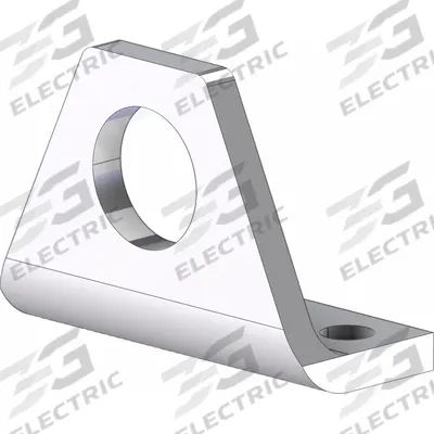 SMC Foot Bracket: Foot Mount Type, Fits 10 mm Bore Dia, Stainless Steel - Foot Mounting Brackets