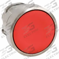 SCHNEIDER Flush Push Button: Red, 22 mm Mounting Size, Metallic, Maintained (MPN ZB4BH04). Key specifications — Brand: SCHNEIDER; Action: Maintained; Series: XB4; Push Button Material Type: Metallic.