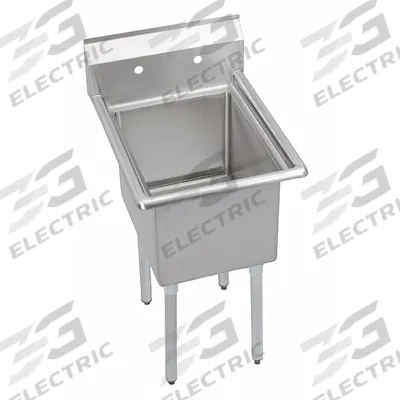 ELKAY Kitchen Sink: 1 Bowls, 43 3/4 in Overall Ht, 25 3/4 in Overall Lg - One-Bowl Freestanding Kitchen & Bar Sinks without Faucets