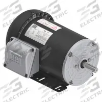 WEG General Purpose Motor: Rigid Base Mount, Totally Enclosed Fan Cooled, 3/4 hp, 208-230/460V AC (MPN .7512ES3E56-S). Key specifications — Brand: WEG; Nameplate Voltage @ 60 Hz: 208-230/460V AC; Full Load Current @ 60 Hz: 2.96-2.68/1.34 A; Nameplate RPM @ 60 Hz: 1,155 RPM; Motor Enclosure: TEFC.