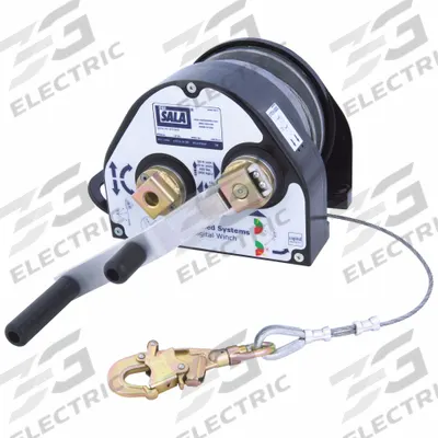 3M DBI-SALA Confined Space Winch: 450 lb Winch Wt Cap, 90 ft Cable Lg, Stainless Steel - Confined Space Winches