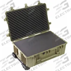 PELICAN Protective Case: 17 1/2 in x 28 5/8 in x 10 5/8 in Inside, Convoluted/Pick and Pluck/Solid (MPN 1650-020-130). Key specifications — Handle Style: Folding; Brand: PELICAN; Case Closure Type: Double Throw.