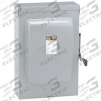 SQUARE D Safety Switch: Fusible, 400 A, Single Phase, 240V AC, Galvanized Steel, Indoor/Outdoor (MPN D225NR). Key specifications — Brand: SQUARE D.