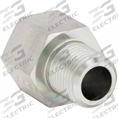 PARKER Metal Pipe Straight: Straight, Steel, 3/8 in x 18 mm - Hydraulic Threaded Extreme-Pressure Pipe Fittings