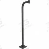 PEDESTAL PRO Gooseneck Pedestal: 64 in Overall Ht, Black, Pedestal, 12 in x 8 in, Black (MPN 64-9C-S). Key specifications — attr193630: PEDESTAL PRO; attr982335: Carriage Bolt Hardware; attr982316: Black; attr982338: Intercoms; attr982348: Powder Coated; attr982331: Carbon Steel; attr1022512: Pedestal.