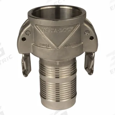 CAMPBELL FITTINGS Cam and Groove Insta Lock Couplings: 4 in Coupling Size, 4" Thread Size - Type C Stainless Steel Cam & Groove Fittings