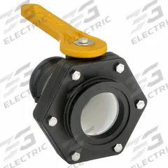 BANJO Manual Two-Way Ball Valve: 3 in, Polypropylene, Straight, Flange x Flange, Two-Piece, Lever (MPN MVSF300FP). Key specifications — Brand: BANJO; Handle: Lever.