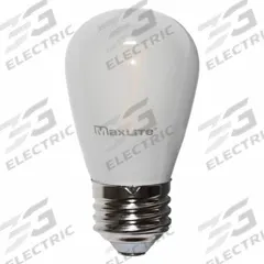 MAXLED Compact LED Bulb: Medium Screw (E26), LED, (S) Sign, S14, 2 W Watt, 2700K, Frosted, 120V AC (MPN FF2S14ND27). Key specifications — attr233510: S14; attr233525: 120V AC; attr233549: Frosted; attr518949: 2700K; attr239859: MAXLED.