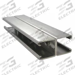 Strut Channel, Slotted Back-to-Back: 316 Stainless Steel, Polished, 12 ga Gauge, Slotted Holes (MPN S65810SB58). Key specifications — Material: 316 Stainless Steel; Color: Silver; Finish: Polished; Slot Type: Slotted; Brand: CALBRITE.