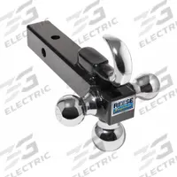 REESE Tri Ball Mount w/ Hook: V, Ball Mounts with Hitch Ball Ball Mount, 2 in Compatible Hitch Size (MPN 7031400). Key specifications — Vehicle Class: V; Brand: REESE; Features: One Ball Mount Bar for Three Size Balls; Finish: Powder Coated; Includes: 1-7/8 in Ball; Mount w/ Hitch Ball Style: Non-Adjustable.