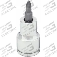 WESTWARD Socket Bit: 3/8 in Drive Size, Pozidriv Tip, #1 Tip Size, 1 55/64 in Overall Lg, SAE (MPN 3LE38). Key specifications — attr1214002: #1; attr1214009: Fixed Insert; attr1214011: WESTWARD.