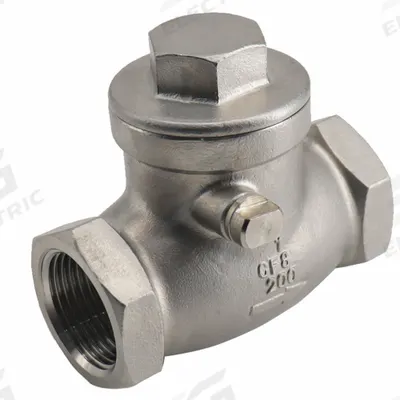 APPROVED VENDOR Check Valve: Swing, Inline Valve Body, 1/2 in Pipe Size, FNPT x FNPT - Stainless Steel Inline Swing Check Valves