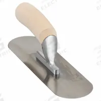KRAFT TOOL Pool Trowel: Blade Material Stainless Steel, Blade Shape Round, 3 in Blade Wd (MPN CF325). Key specifications — attr1008665: Camel Back; attr1005004: KRAFT TOOL; attr1008664: Wood.