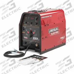 LINCOLN ELECTRIC TIG Welder: Precision TIG 225, AC/DC, Power Source Only (MPN K2533-2). Key specifications — Maximum Amperage (TIG): 230 A; Phase: Single-Phase; Input Frequency: 60 Hz; Input Voltage (Nominal) (Merch - Table Column, Filters): 575V.