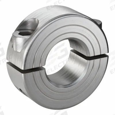 RULAND MANUFACTURING Shaft Collar: 2-Piece, Metric, Round, Clamp-On, 19 mm Bore Dia - Stainless Steel Shaft Collars