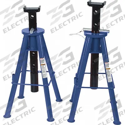 WESTWARD Vehicle Stand: Pin Adjustment, 10 ton Load Capacity, 47 1/8 in Max Extended Ht - Heavy-Duty Jack Stands