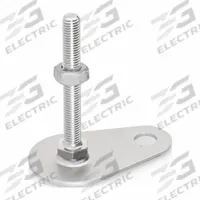 JW WINCO Male-End Leveling Mount: Swiveling Stud, 3/8"-16 Thread Size, 3,147 lbf Capacity (MPN 43-80-3/8X16-100-D0-SK). Key specifications — Finish: Plain; Base Shape: Teardrop; Load Capacity: 3,147 lbf; Mounting Holes: Mounting Holes Included; Includes: Nut; Hex Size: 11/16 in.