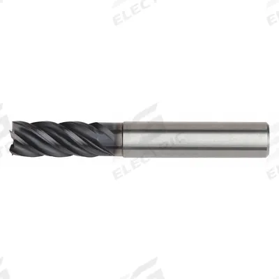 WIDIA HANITA Square End Mill: Carbide, AlTiN Coated, 5 Flute, 8 mm Mill Dia, 19 mm LOC - Reduced-Neck Fast-Cutting Carbide Square End Mills for Stainless Steel & Super Alloys