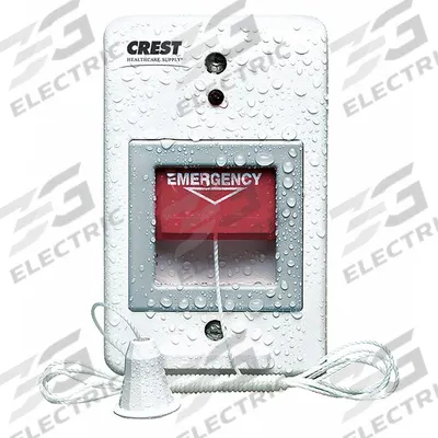 CREST HEALTHCARE SUPPLY Pullcord Station: 2 3/4 in Overall Wd, 24V DC - Call Stations