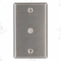 LEVITON Wall Plate: 1 Gang, Std Size (MPN 84061-40). Key specifications — Brand: LEVITON; Material: Stainless Steel.