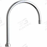 CHICAGO FAUCETS Spout: Spout, Arc, Swivel Spout, Brass, Polished Chrome, 2.2 gpm Flow Rate, Aerated (MPN GN8AE3JKABCP). Key specifications — Includes: Mounting Hardware; Product Type: Spout; Spout Style: Swivel; Body Material: Brass; Color/Finish: Polished Chrome; Brand: CHICAGO FAUCETS.