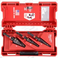 MILWAUKEE Step Drill Bit Set: 3 Pc, 1/8" to 7/8", TiAlN-Coated HSS (MPN 48-89-9254). Key specifications — attr1239053: Impact Rated.