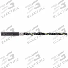CHAINFLEX Control Cable: 17 AWG, 4 Conductors, Order by the Foot, PUR Jacket, 600 V (MPN CF891-10-04). Key specifications — Conductor Material: Copper; Conductor Configuration: Single; Minimum Bend Radius Factor - Fixed: 7 x OD; Minimum Bend Radius Factor - Flexible: 10 x OD; Includes Ground: Yes; Minimum Bend Radius Factor - E-Chain: 12.5 x OD; Resistance Properties: Oil and Grease Resistant; Standards: CEI 20-35.