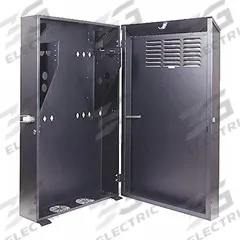 VIDEO MOUNT PRODUCTS Vertical Wall Cabinet: 5 Rack Units, 28 3/4 in x 25 5/8 in x 9 3/4 in, Steel (MPN ERVWC-5U20). Key specifications — Brand: VIDEO MOUNT PRODUCTS; Includes: Rear Cable Pass-Throughs; Material: Steel; Features_Broad: Low-Profile Vertical Orientation.