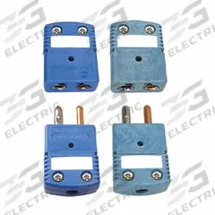OMEGA Temperature Probe Connectors & Adapters: Plug, For Type K Thermocouple Type, Std Plug, 2 Pins (MPN OSTW-K-M). Key specifications — attr1432251: No Clamp Included; attr1432252: Write-On Window Included; attr1432254: Hollow; attr1432255: Round; attr1276097: Plug; attr1276100: Chromel; attr1276082: Standard Plug; attr1276092: OMEGA.