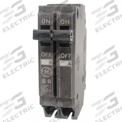 GE Miniature Circuit Breaker: THQP, 45 A, 120/240V AC, Single Phase, 10kA at 120/240V AC, Std (MPN THQP245). Key specifications — Amps: 45 A; AC Voltage Rating: 120/240V AC; Phase: Single; Max. AIR Rating: 10kA at 120/240V AC; For Use With: GE Panelboards.
