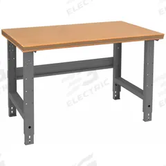 TENNSCO Workbench: Adj Ht, Tempered Hardwood, 48 in x 30 in, 2,400 lb Overall Load Capacity, Gray (MPN WBA-1-3048C). Key specifications — Brand: TENNSCO.