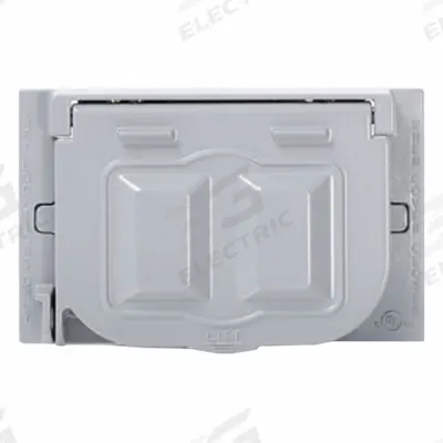 LEVITON Weatherproof Cover: Aluminum, Duplex Receptacles/GFCI/Single Receptacle - Aluminum & Zinc Weatherproof Electrical Box Covers