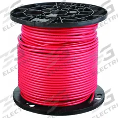Building Wire: Copper, 3 AWG, 1 Conductors, Stranded, Red, 500 ft Lg, THHN (MPN 24348501). Key specifications — Voltage: 600 V; Brand: SOUTHWIRE.