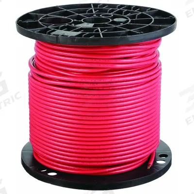 SOUTHWIRE Building Wire: Copper, 3 AWG, 1 Conductors, Stranded, Red, 500 ft Lg - Copper THHN/THWN Building Wires