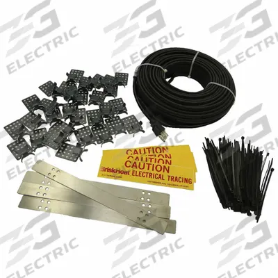 BRISKHEAT Electric Heating Cable: For Indoor/Outdoor, 50 ft Cable Lg, 120V AC, 5-15P - Pre-Assembled Electric Heating Cables