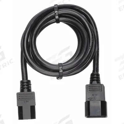APPROVED VENDOR Power Cord: 6 ft Lg, 3/16, C14 Plug, C13 Receptacle, SJT, PVC, 13 A Current - Electronic Equipment Power Cords