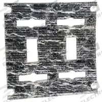METACAULK Firestop Sheet: 0.11 in Overall Wd, 3 hr Fire Rating (MPN 66274). Key specifications — Color: Black; Usage Location: Double Gang Switch; Fire Rating: 3 hr; Brand: METACAULK.
