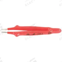 WIHA Insulated Tweezers: Carbon Steel, Round, Straight Tip (MPN 75215). Key specifications — attr1002355: Carbon Steel; attr1002345: WIHA; attr1002348: Steel; attr1002358: Serrated; attr1024781: Standard.