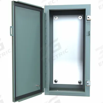 HAMMOND Electrical Enclosure: Steel, 24 in x 12 in x 8 in, NEMA 12/13, w/Panel - Steel Dust-Tight Enclosures