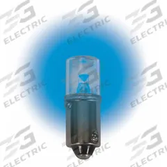 APPROVED VENDOR Compact LED Bulb: LED, Miniature Bayonet (BA9s), (T) Tubular, T3-1/4, 3T4/48V, Blue (MPN LM1048MB-B). Key specifications — Light Color: Blue; Trade Number: 3T4/48V; Voltage: 48V AC; Brand: APPROVED VENDOR; Bulb Shape: T3-1/4.