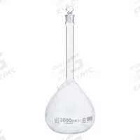 GLOBE SCIENTIFIC Glass Flasks: 2,000 mL, Colorless, B, 1 mL, Includes Closure, 370 mm Overall Ht (MPN 8252000). Key specifications — Tolerance: 1 mL; Body Color: Colorless; Brand: GLOBE SCIENTIFIC; Compatible with Stopper Size: 27; USP Specification: Type I.