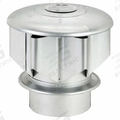 Dayton Vent Cap: Star-Kap Hood Venting, Vented Rain Cap, Round, 5 in Duct, Steel - Rain Caps