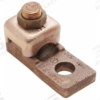BURNDY Wire Connector: 8 AWG – 4 AWG Wire Sizes, 1/4 in Stud Size, Unplated Copper Lug Body (MPN QA4CB). Key specifications — Brand: BURNDY; For Wire Material: Copper; Maximum Stranded Copper Wire Size: 4 AWG; Minimum Stranded Copper Wire Size: 8 AWG; Lug Material: Unplated Copper.
