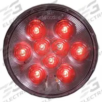 MAXXIMA Stop/Turn/Tail Light: LED, Stop, Turn, and Tail Combo Light, Clear, Round, 4 in Overall Dia (MPN AX40RCG-KIT). Key specifications — Standards: SAE J585E; Electrical Connection: Pigtail; Brand: MAXXIMA; Installation Type: Permanent; Lens Color: Clear; Mount Type: Grommet; Lighting Technology: LED; Light Type: Stop, Turn, and Tail Combination Light.