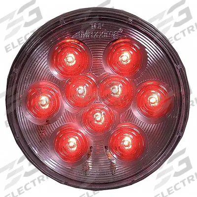 MAXXIMA Stop/Turn/Tail Light: LED, Stop, Turn, and Tail Combo Light, Clear, Round - Stop, Turn & Tail Combination Lights