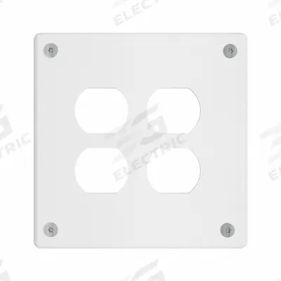 LEGRAND Wall Plate: Duplex Outlet, 2 Gang, White - Tamper-Resistant Wall Plates